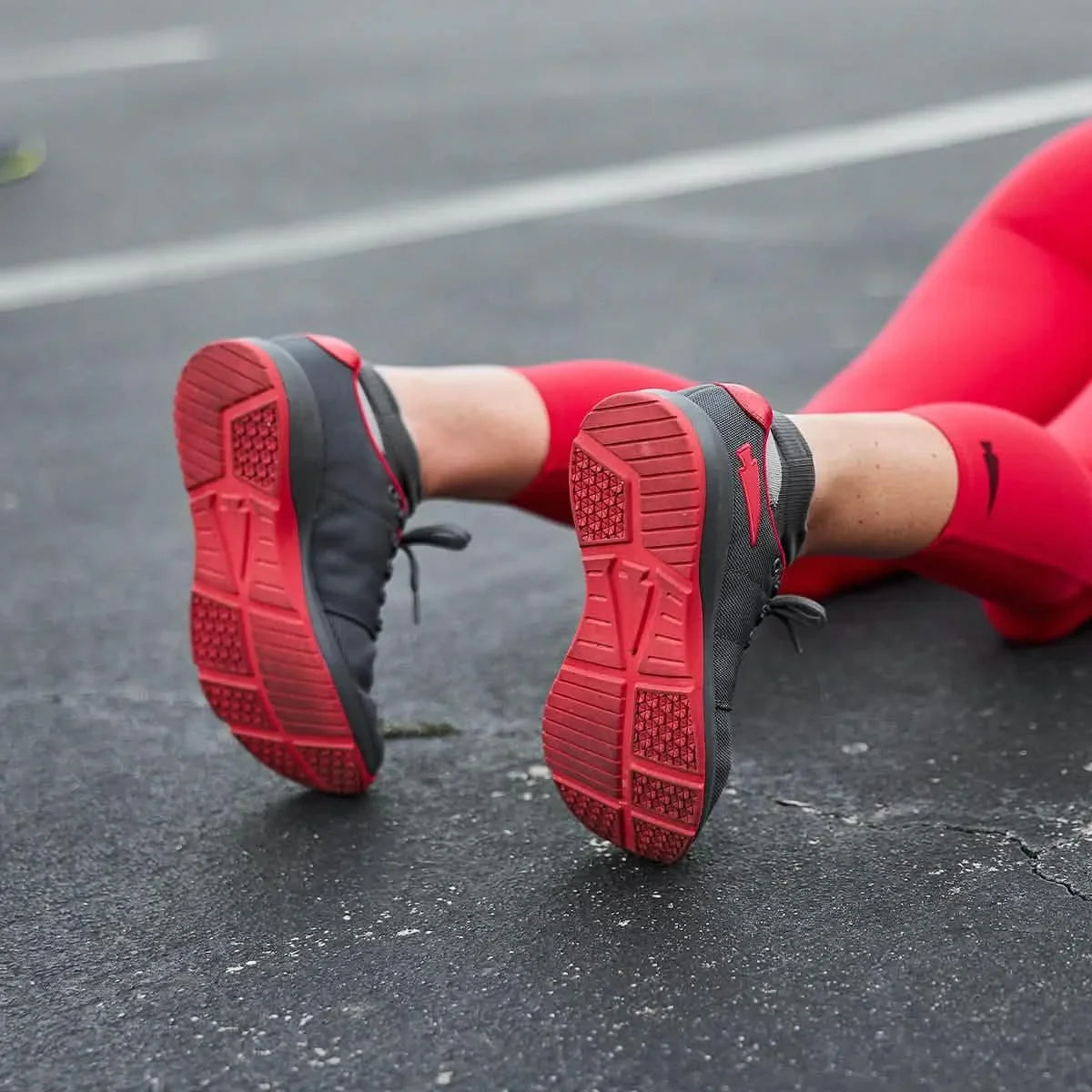 Women's Ballistic Trainers - Wolf Grey + High Risk Red