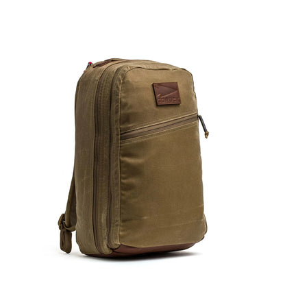 Double Compartment Bullet Ruck - Heritage Waxed Canvas - 18L