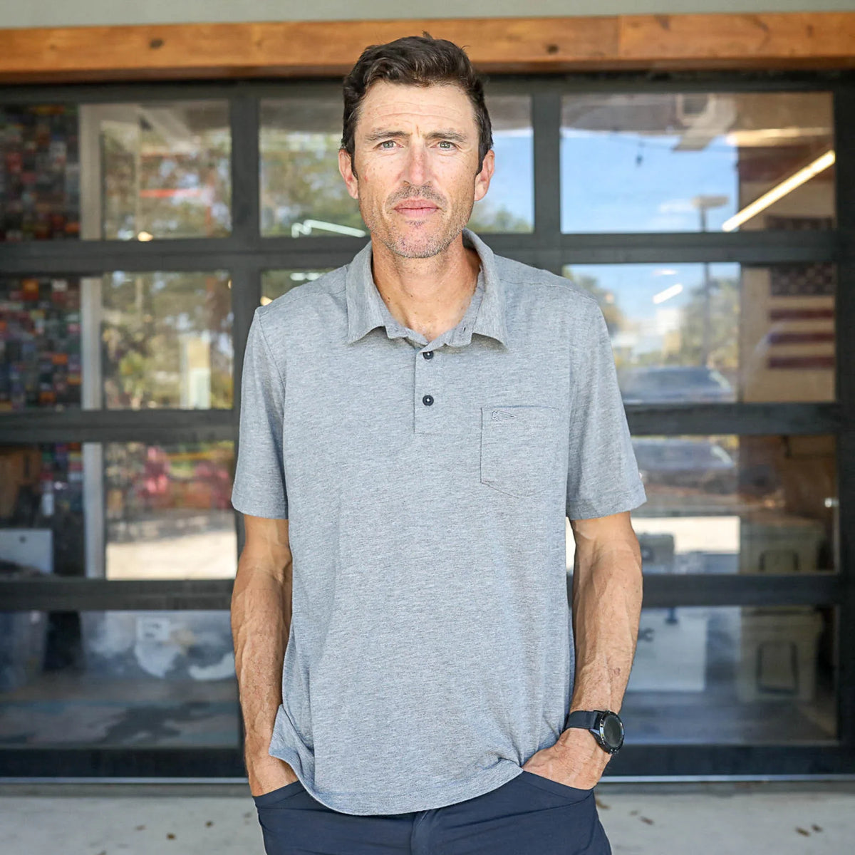 Men's Polo with Pocket - Tri-BlendX