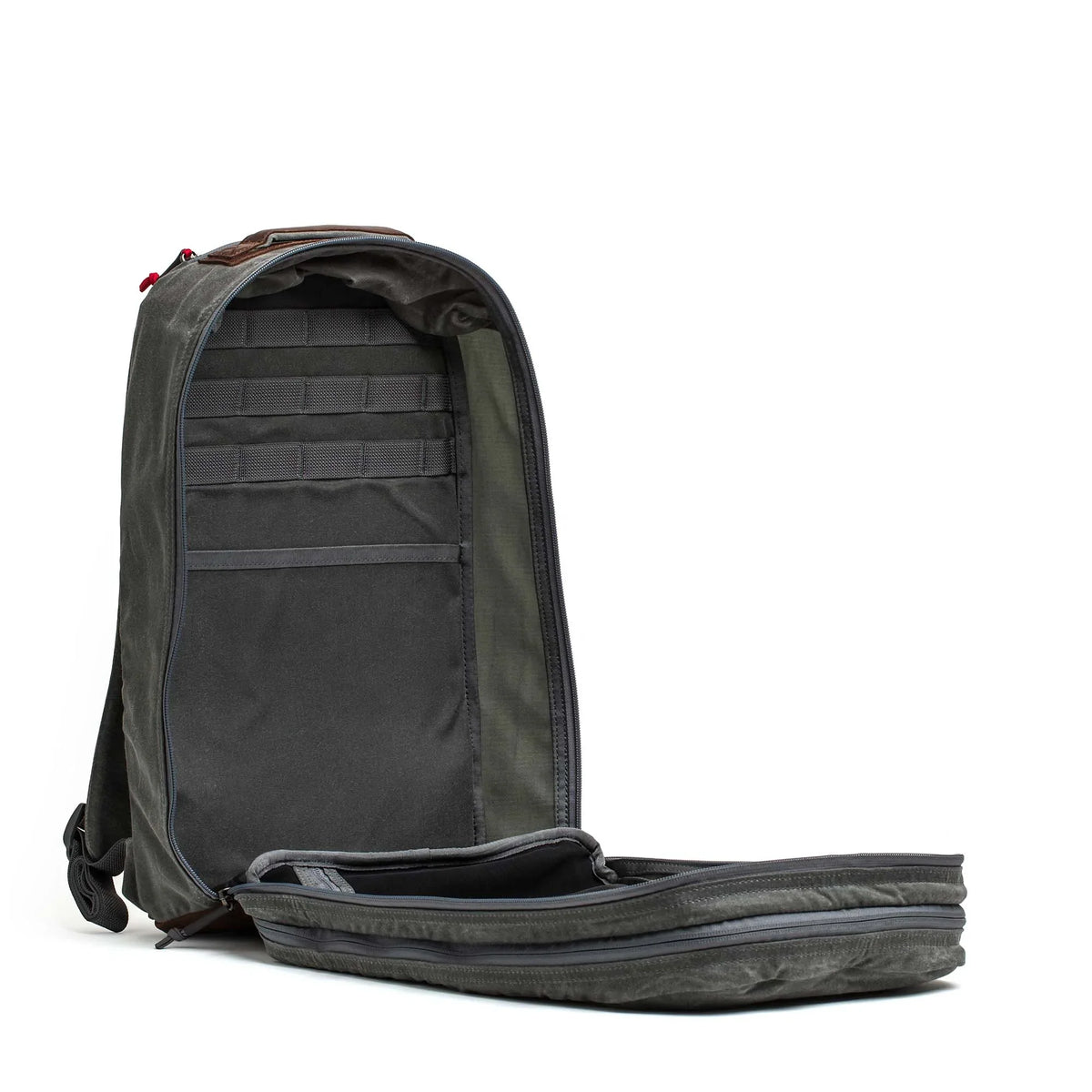 Double Compartment Bullet Ruck - Heritage Waxed Canvas - 18L