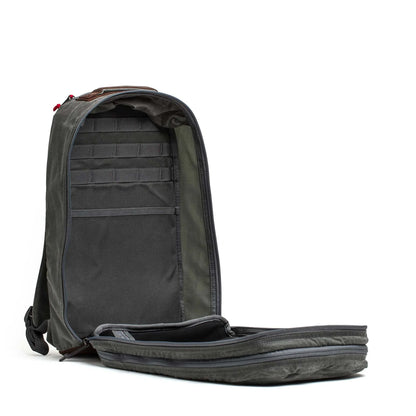 Double Compartment Bullet Ruck - Heritage Waxed Canvas - 18L