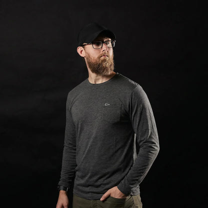 Men's Long Sleeve Pocket Tee - Tri-BlendX