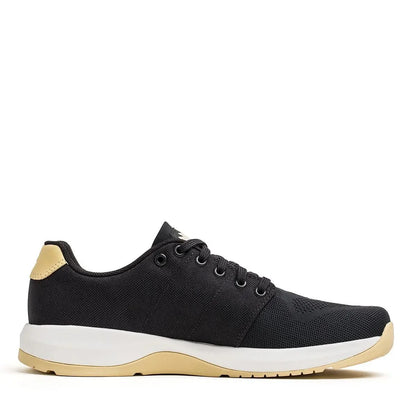 Women's Ballistic Trainers - Black + White + Gold