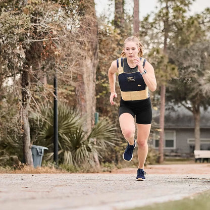 Women's Ballistic Trainers - Navy + White + Gold