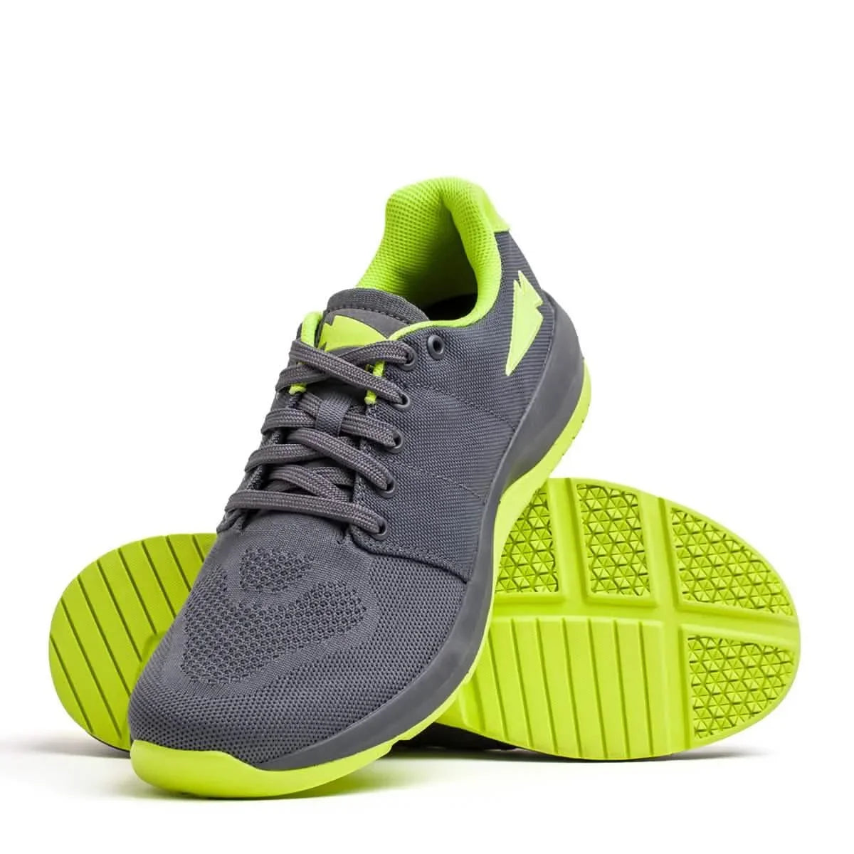 Women's Ballistic Trainers - Wolf Grey + Acid Lime
