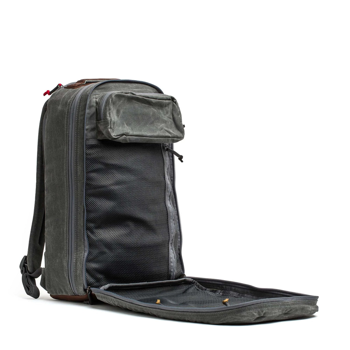 Double Compartment Bullet Ruck - Heritage Waxed Canvas - 18L